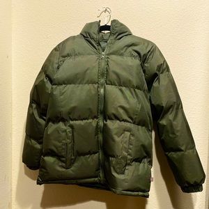 Army Green Girl’s Puffer Jacket